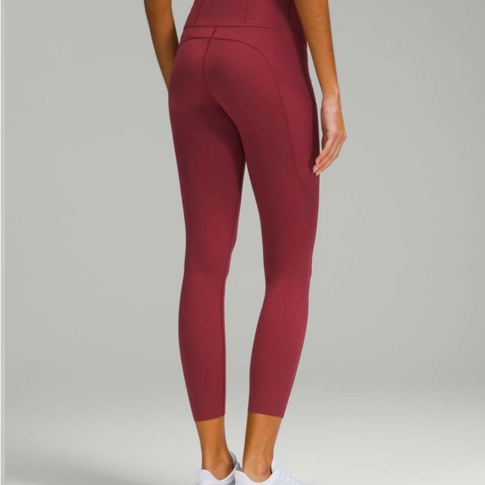 Lululemon Fast and Free high rise legging 25” Mulled Wine